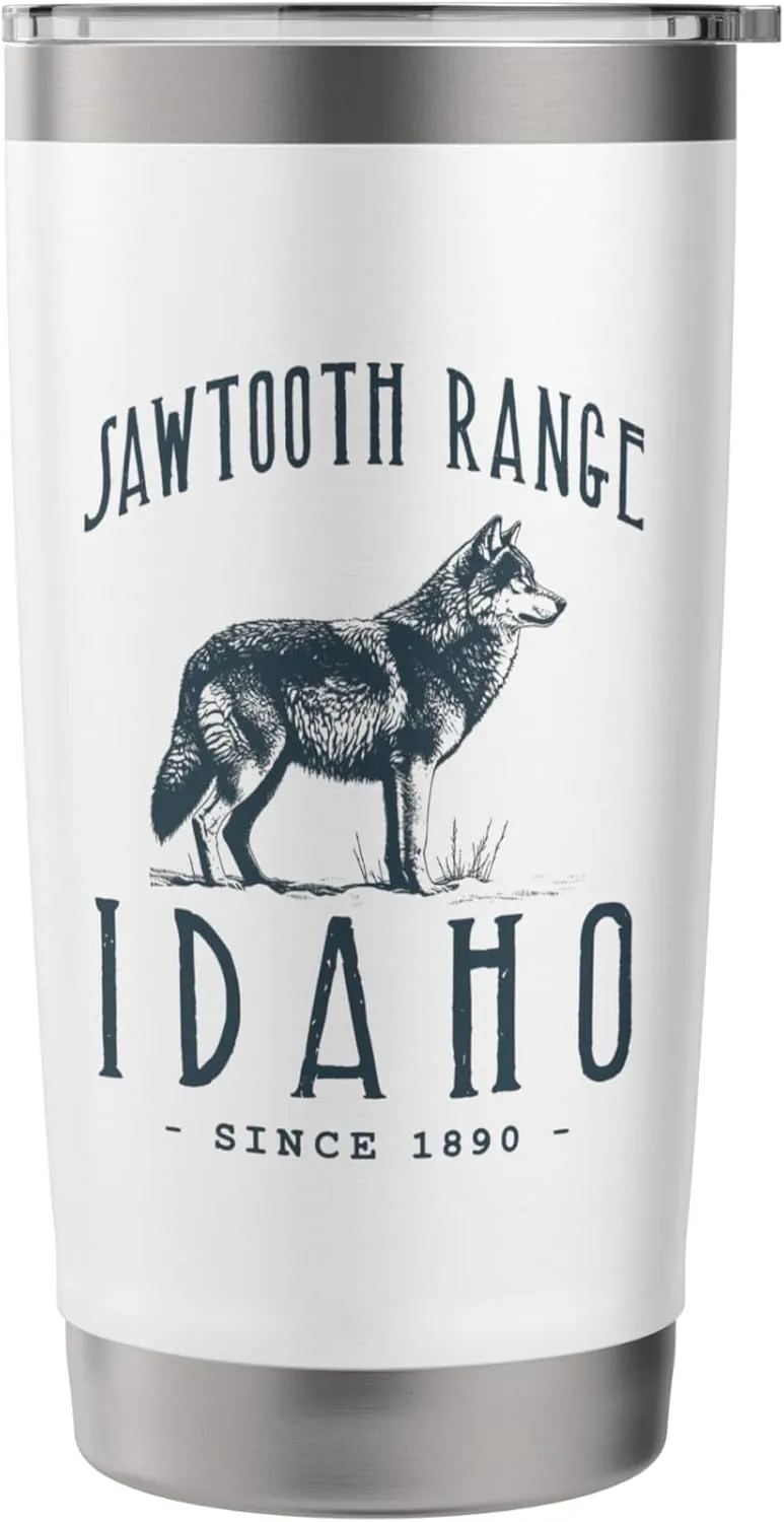 SAWTOOTH RANGE. WOLF OUTDOOR WILDLIFE Stainless Steel Insulated Tumbler