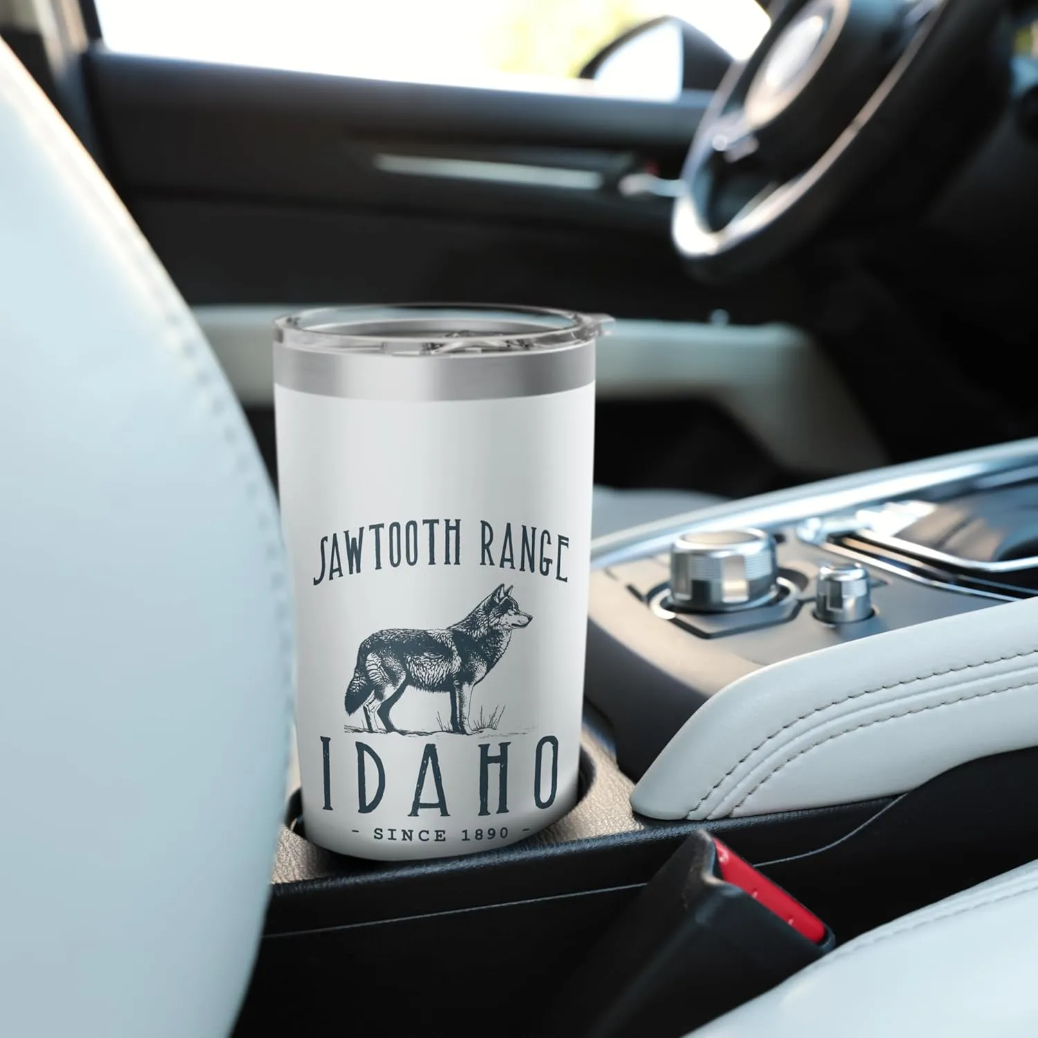 SAWTOOTH RANGE. WOLF OUTDOOR WILDLIFE Stainless Steel Insulated Tumbler