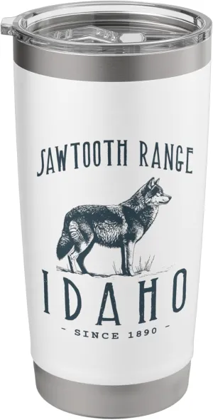 SAWTOOTH RANGE. WOLF OUTDOOR WILDLIFE Stainless Steel Insulated Tumbler