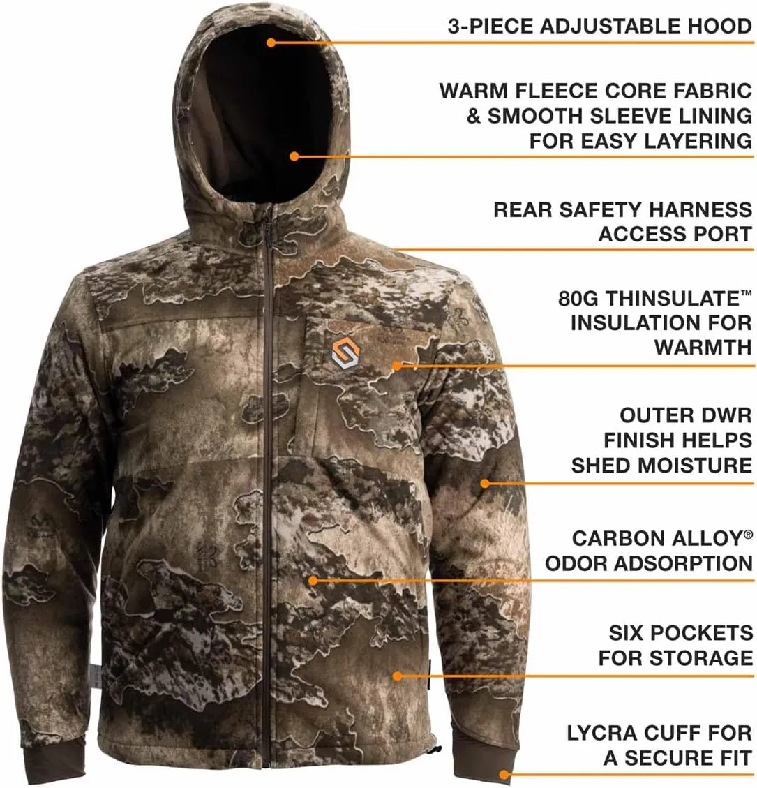 ScentLok Wind Brace Pro Insulated and Windproof Camo Hunting Jacket