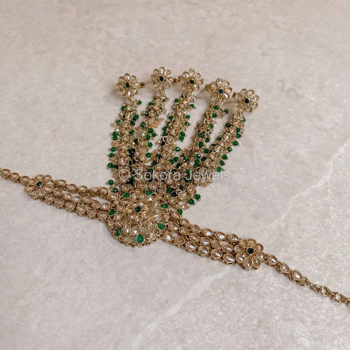 Seema Hand Harness - Green