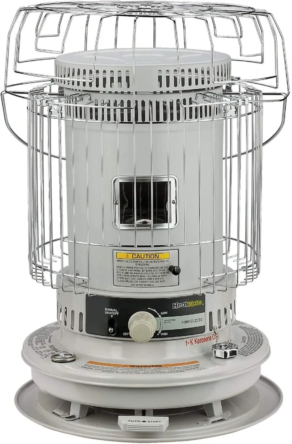 Sengoku Indoor & Outdoor Portable Kerosene Heater, 23,500 BTU, HeatMate, White - Cordless Space Heater for Home, Garage, Basement, and Camping