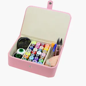 Sewing Tools Box,Sewing Kit,Small and Lightweight Sewing Box with Accessories Sewing Storage Box with Complete Sewing Tools, Pink,Pink