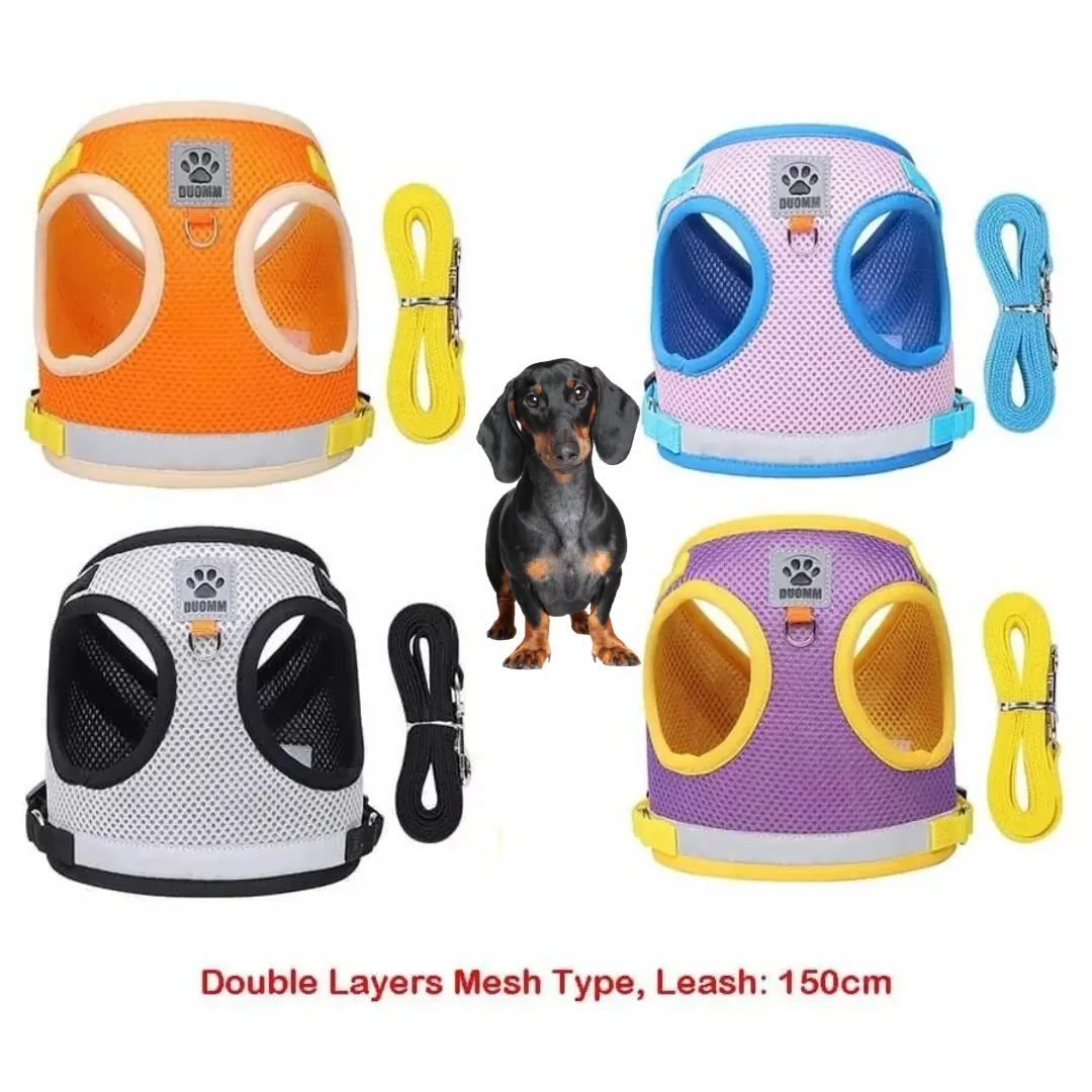 ShinePup Dachshund Reflective Harness with Leash