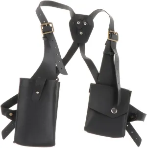 Shoulder Harness Bag Armpit Bag Case Wallet for Sports Motorcycle Camping Bike, Black