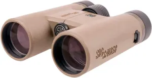 SIG SAUER Canyon HD Durable Fogproof Waterproof IPX-7 Rated Tripod-Adaptable Hunting Binoculars with Multicoated Lenses, Harness Strap, Covers & Case Included, Flat Dark Earth - 10x42mm