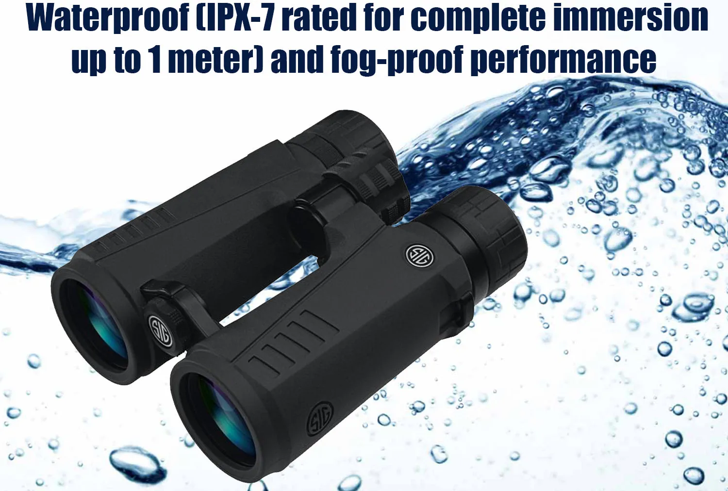 Sig Sauer Zulu5 10X42mm HD Lens, Open Bridge Binocular, Black