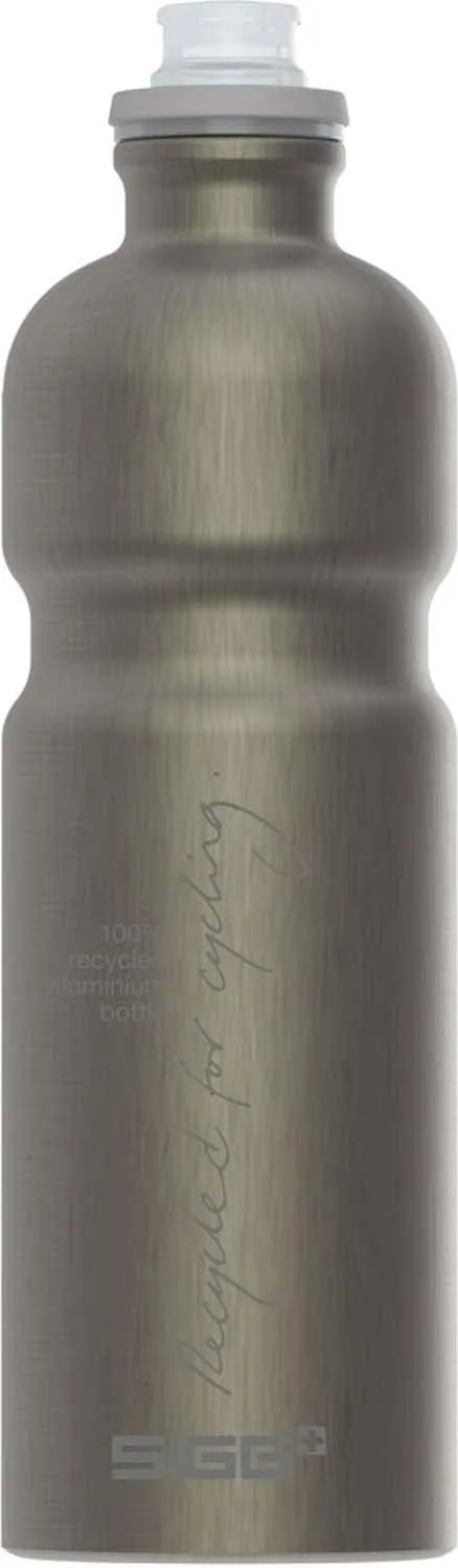 SIGG 50368 Outdoor Water Bottle, Lightweight, Swiss Aluminum Bottle, Move My Planet, 1.5 fl oz (0.75 L), Smoke Pearl