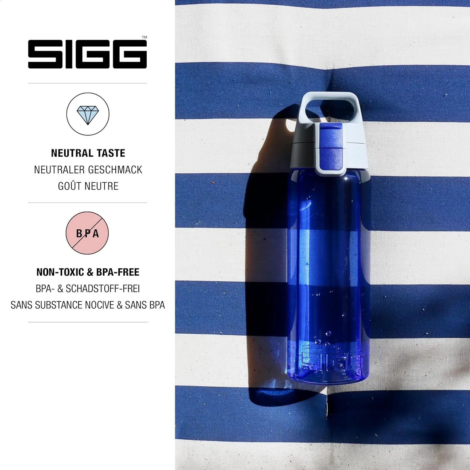SIGG - Total Color - Refillable Sports Water Bottle - Tritan - Carbonated Drinks - Dishwasher Safe - BPA Free 20Oz, 34Oz