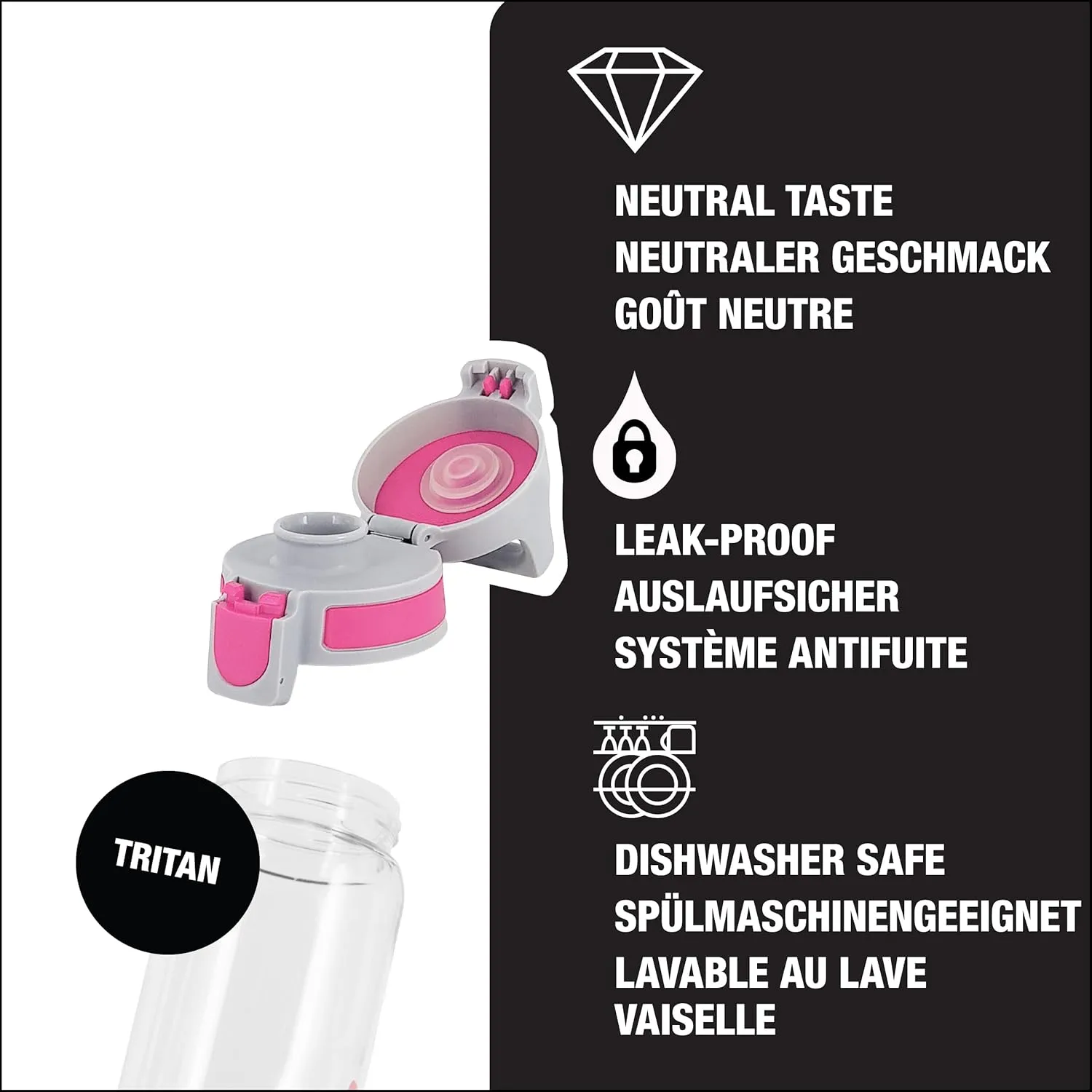 SIGG - Tritan Renew Transparent Water Bottle - Total Clear ONE MyPlanet - For Carbonated Beverages - Dishwasher Safe - With Fruit Strainer - Leakproof & Lightweight - BPA Free - 17 Oz / 25 Oz / 51 Oz