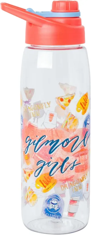 Silver Buffalo Gilmore Girls Watercolor Pattern Icons 28oz Water Bottle w/Screw Lid