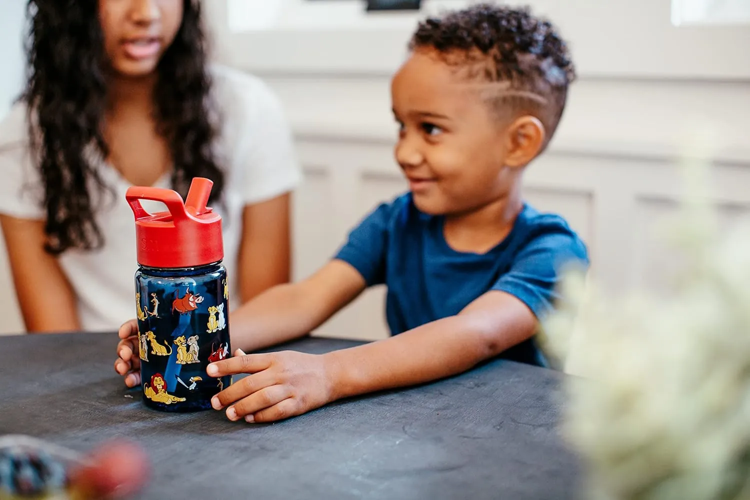 Simple Modern Disney Cars Kids Water Bottle Plastic BPA-Free Tritan Cup with Leak Proof Straw Lid | Reusable and Durable for Toddlers, Boys | Summit Collection | 12oz, Cars Ka-chow