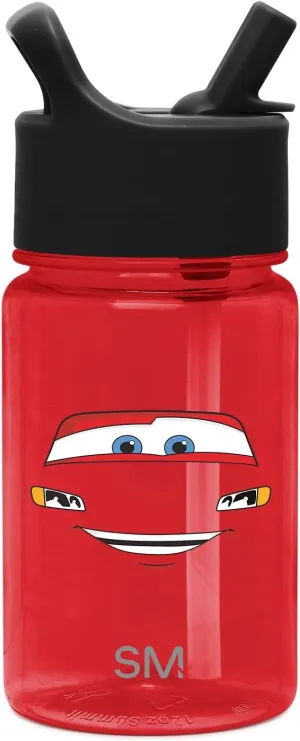 Simple Modern Disney Cars Kids Water Bottle Plastic BPA-Free Tritan Cup with Leak Proof Straw Lid | Reusable and Durable for Toddlers, Boys | Summit Collection | 12oz, Cars Ka-chow