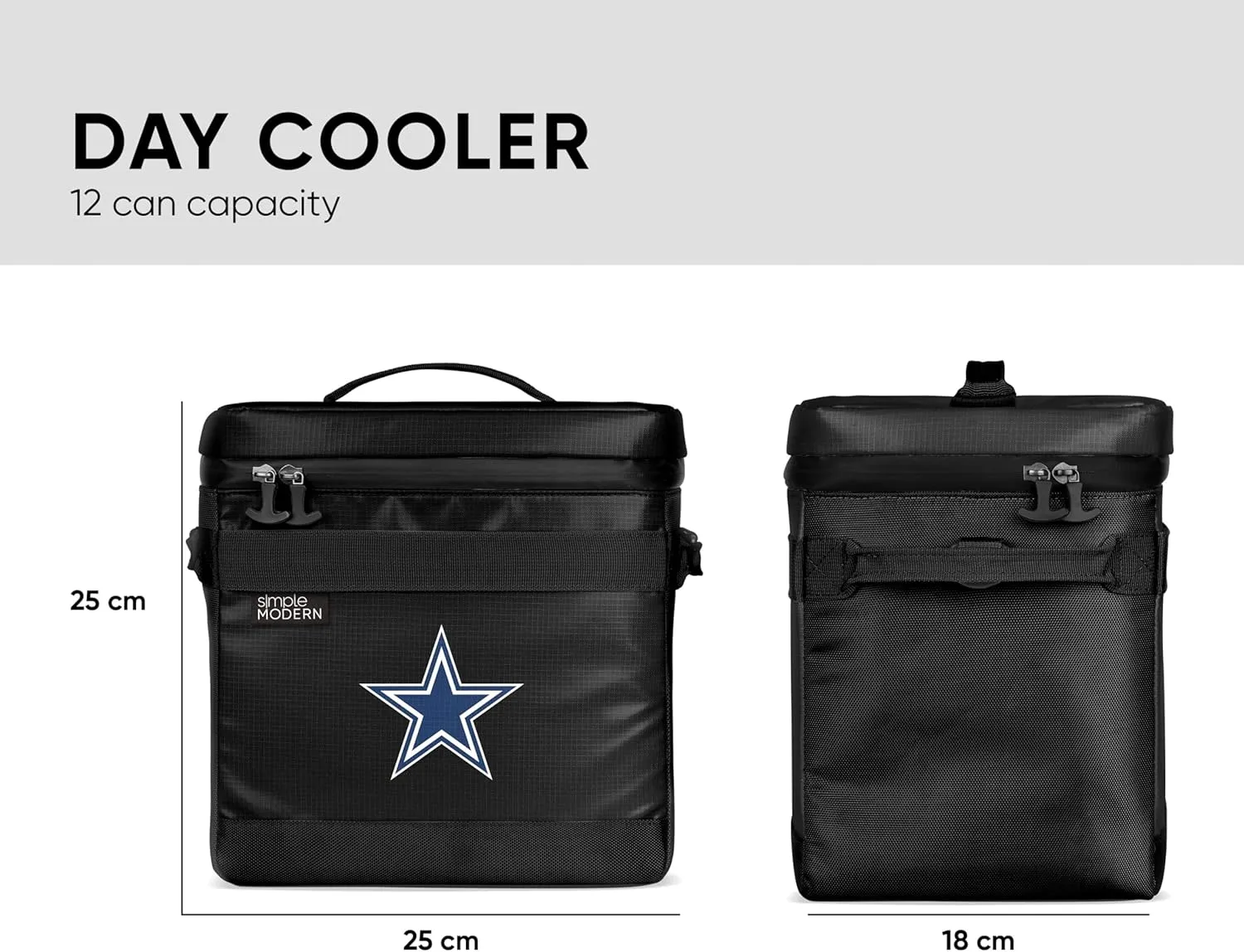 Simple Modern Officially Licensed NFL Dallas Cowboys Day Cooler for 12 Cans | Soft Insulated Ice Chest with Carrying Strap & Handle | Lunch Box Travel, Work, Game Day | 11 Liter | Dallas Cowboys