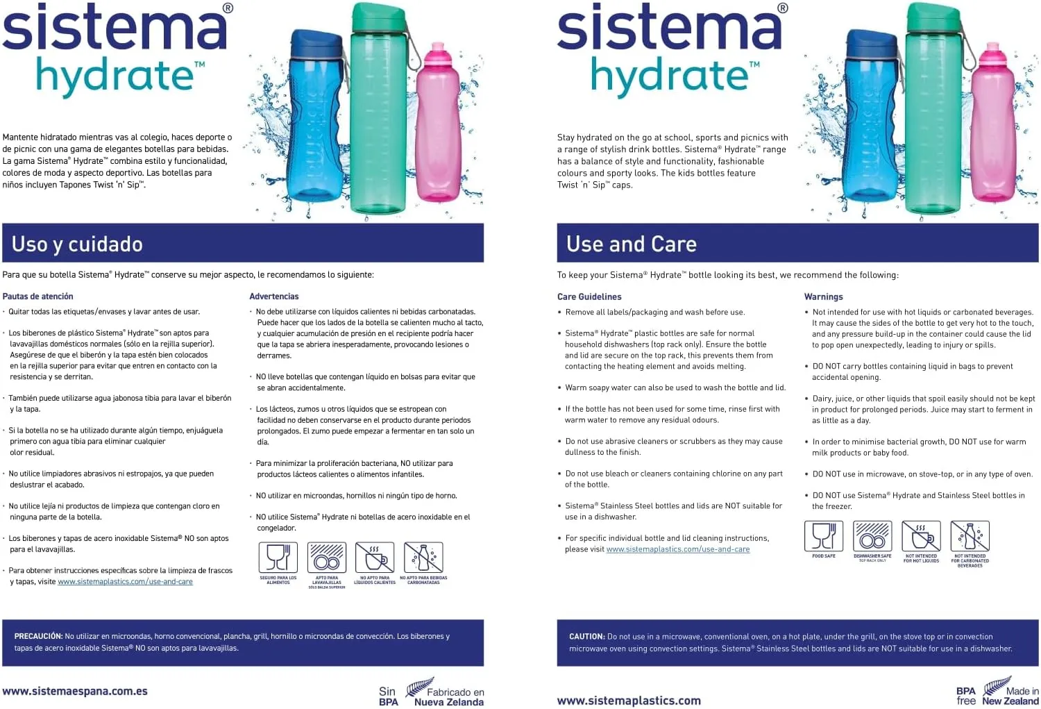 Sistema Tritan Active Sports Water Bottle | 800 ml | Leakproof Water Bottle | BPA-Free | Assorted Colours