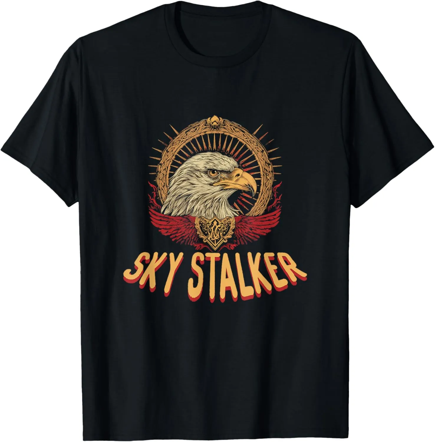 Sky Stalker Majestic Bird Watcher Emblem T-Shirt