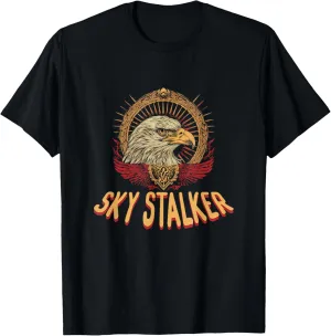 Sky Stalker Majestic Bird Watcher Emblem T-Shirt
