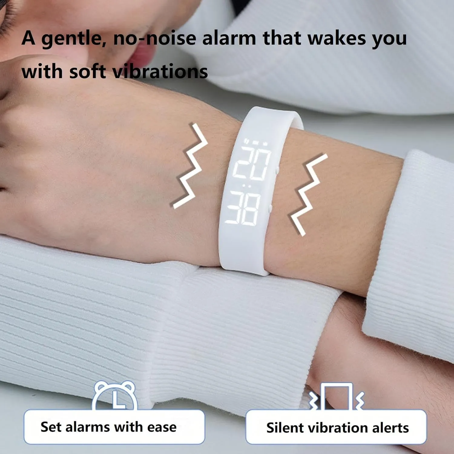 Smart Watch for Men Women Digital Watch Fitness Tracker Band Sleep Monitor Activity Tracker Calorie Distance Step Counter Vibrating Alarm Clock Waterproof LED Backlight USB Charging NO APP