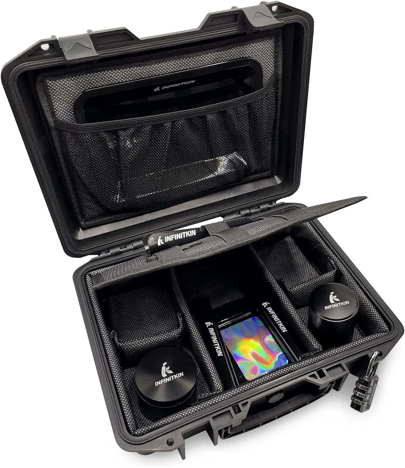 Smell Proof Box, Large Airtight Stash Box with Combination Lock – Waterproof & Durable Smell Proof Container for Travel & Home, Great Gift Choice