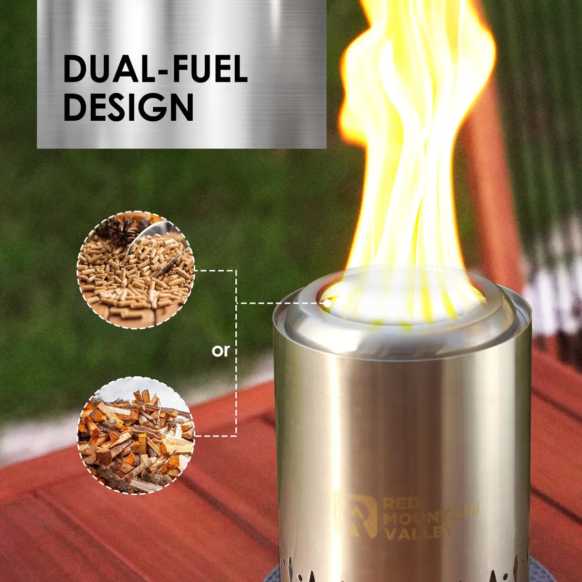Smokeless Tabletop Fire Pit with Mat, Portable Mini Low Smoke Camping Stove, Stainless Steel, Silver