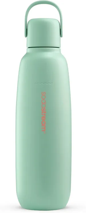 SodaStream 0.9 L Fizz&go Cool Metal Bottle Mint | Dishwasher Safe | Compatible with Duo, E-Duo, Terra and Much More | Keeps Warm & Cold for up to 12 Hours | BPA-Free | Pack of 1