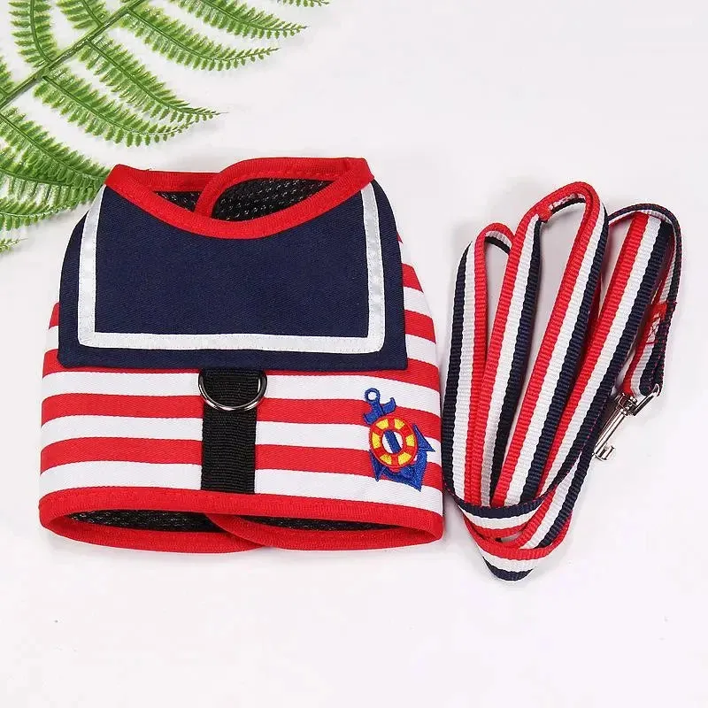 Soft Navy Leash Set for Small-Medium Dogs