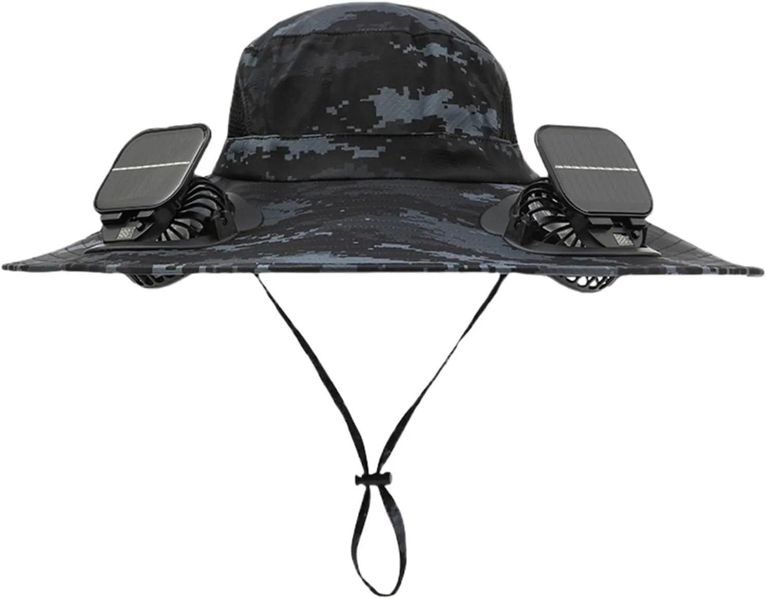 Solar Powered Fan Hat for Men Women Outdoor Wide Brim Sun-Hat with 2 Solar-Fan Sun Bucket Hat with Fans UPF 50  Hats