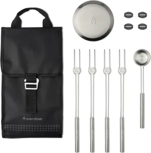 Solo Stove Mesa Accessory Pack | Incl. 4 Stainless Steel Mini Sticks   Stick Rests, Pellet Scoop, Mesa Lid, Carry Case, Accessories for Outdoor Fire Pit, 8.8 x 16 in, 2.5 lbs