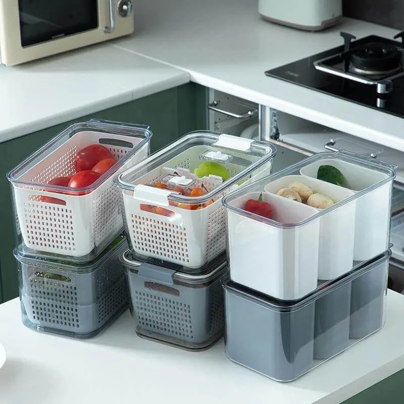 Space Saver Fridge Organizers - Container Storage Solutions for Smart Kitchen Storage