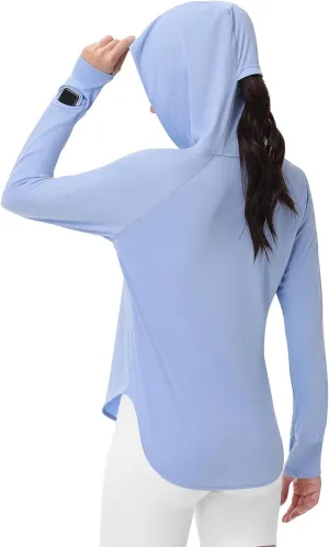 SPEXIAL Women's UPF 50  Sun Shirt SPF Long Sleeve Fishing Hiking Shirts with Hoodie UV Protection Lightweight Outdoor