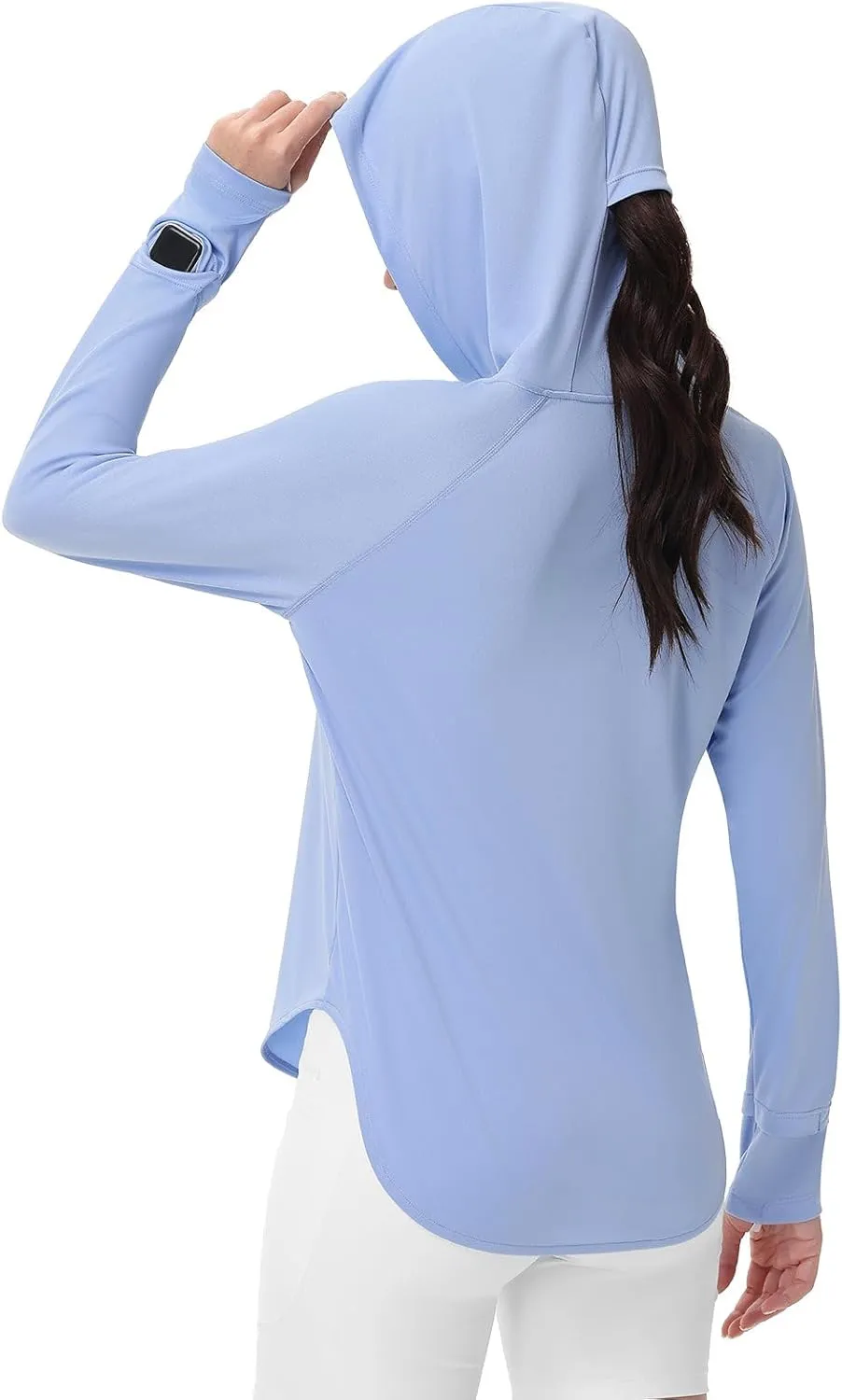 SPEXIAL Women's UPF 50  Sun Shirt SPF Long Sleeve Fishing Hiking Shirts with Hoodie UV Protection Lightweight Outdoor