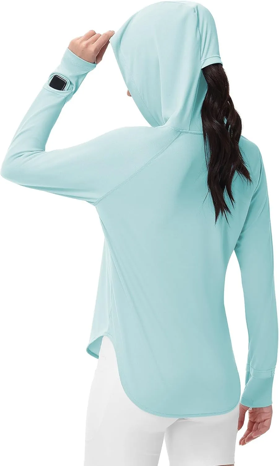 SPEXIAL Women's UPF 50  Sun Shirt SPF Long Sleeve Hiking Fishing Shirts with Hoodie UV Protection Lightweight Outdoor