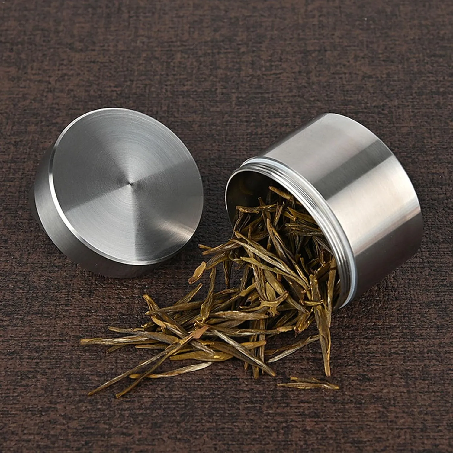 Stainless Steel Pill Tank - Portable Pill Storage Container | Travel Pill Organizer for Men and Women to Keep Daily Pills