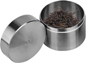 Stainless Steel Pill Tank - Portable Pill Storage Container | Travel Pill Organizer for Men and Women to Keep Daily Pills