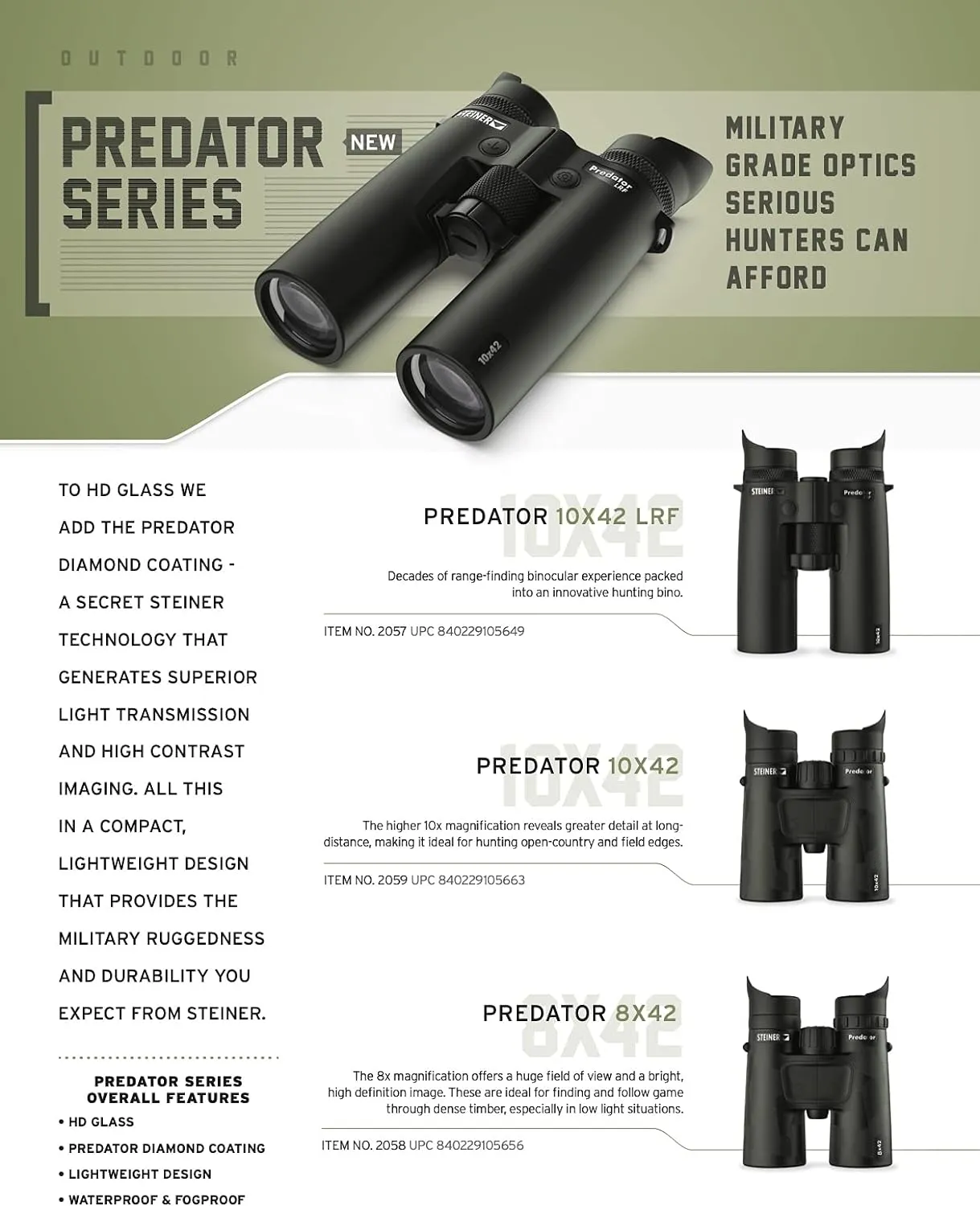 Steiner Predator Series Hunting Binoculars