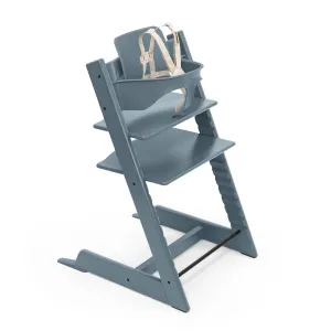 Stokke Tripp Trapp High Chair 2, Fjord Blue - Includes Chair   Baby Set with Removable Harness for Children 6-36 Months - Adjustable, Ergonomic & Easy to Clean