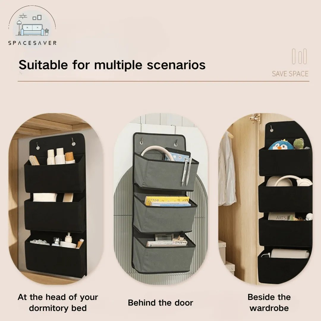Storage hanging bag behind the door/Multi-layer sundries and underwear storage bag for dormitories/Hanging storage bag for wardrobe