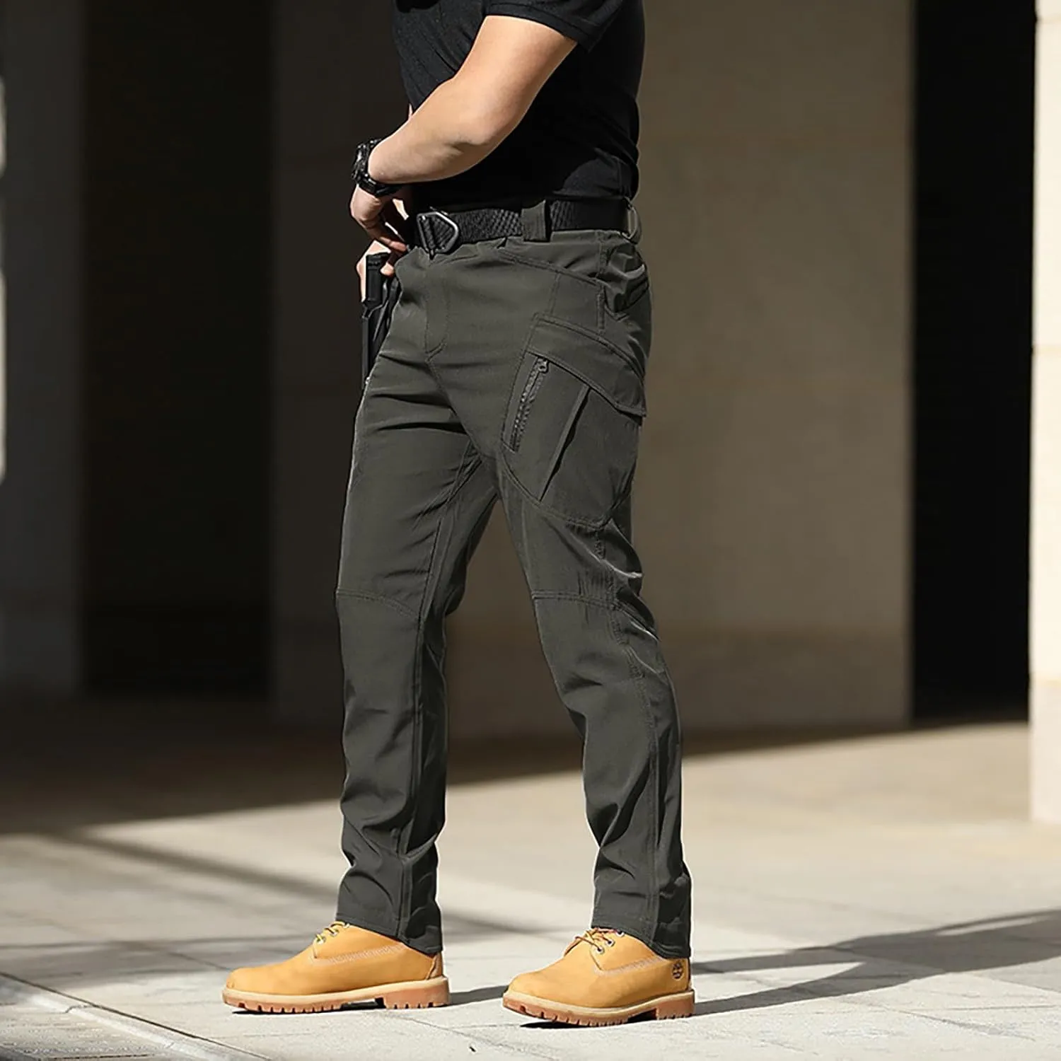 Stretch Tactical Pants for Men Water Resistant Ripstop Cargo Pants Outdoor Lightweight Work