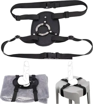 Suction Cup Dildo Mount, Fantasy Dildo Holder Saddle Machine, Strap on Pillow Towel Chair Bench Furniture Thigh, Fits Small&Big Dildos, BDSM Straps Harness Accessory for Adult Solo Sex Toys