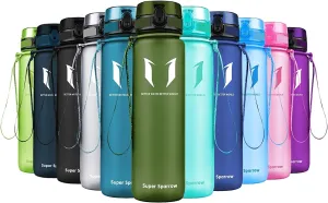 Super Sparrow Water Bottle - 12 oz/17 oz/25 oz/32 oz - BPA Free Tritan Water Bottles - One Touch Opening - Leak-proof Plastic Bottle - Kids Water Bottle for Office, Gym, Outdoor, Sports