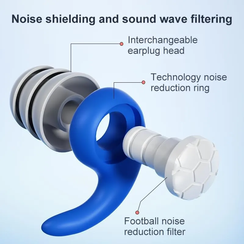 Swimming Ear Plugs, Waterproof Reusable Silicone Swim Earplugs for Swimming Surfing Snorkeling Showering and Water Pool,Beach,Ocean (Gray)