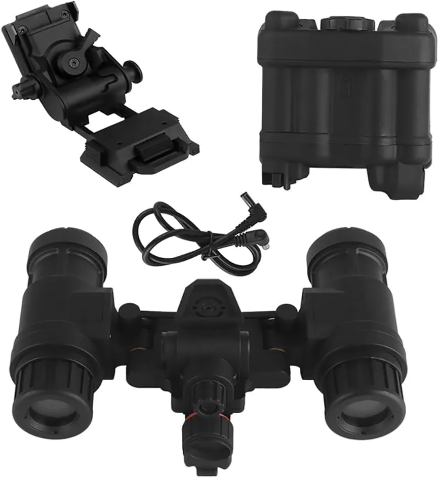Tactical Airsoft Hunting Dummy AN/PVS31 Night Vision Goggles with Helmet Mount, No Function Binoculars Night Vision NVG Model Cosplay Prop