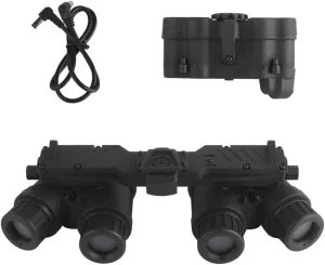 Tactical Airsoft Hunting Dummy Night Vision Goggles with Helmet Mount for PVS15/PVS18/GPNVG18, No Function Binoculars Night Vision Cosplay Prop (Black)