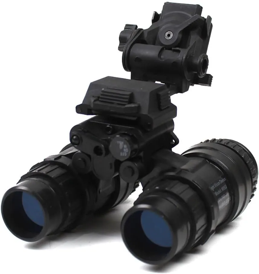 Tactical Airsoft Hunting PVS15 Dummy Night Vision Goggles Model with Mount, No Function Night Vision Binoculars & Goggles for Tactical Helmet NVG Mount, Cosplay Prop
