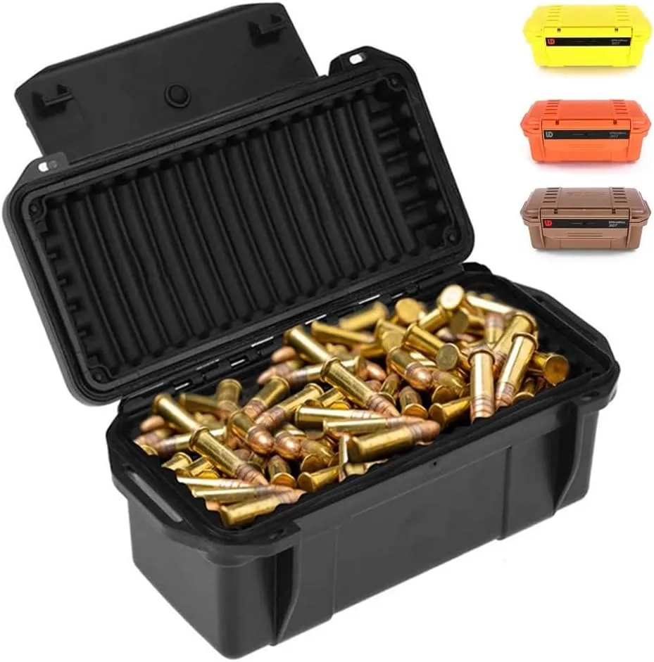 Tactical Bullet Storage Box Field Shockproof Ammo Box E.DC Outdoor Hunting Sealed Container with Cushioning Pad for Hunting