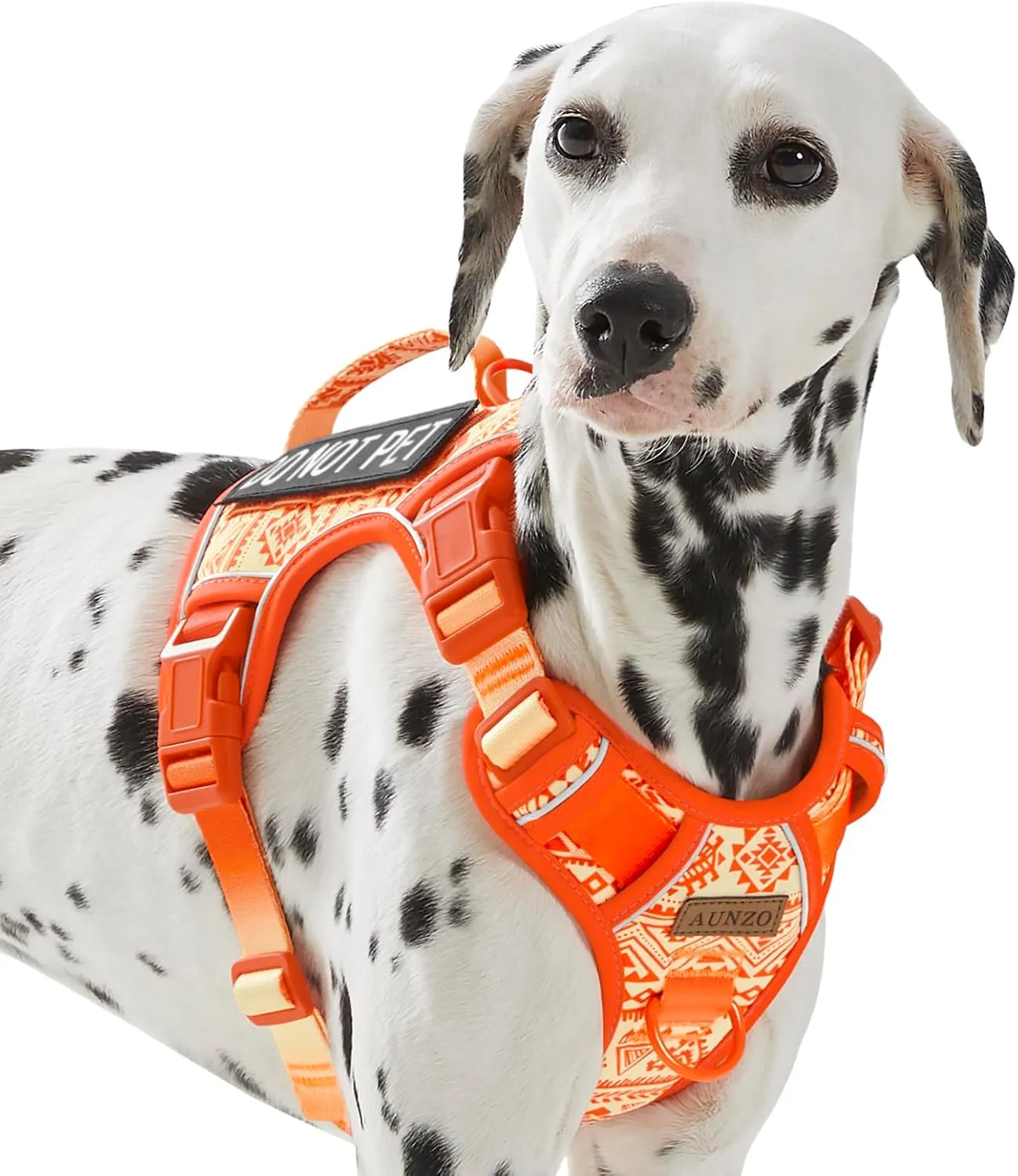 Tactical Dog Vest Harness No Pull Easy Walker Pet Harness for Walking Training Hiking for M Sized Dogs with 2 Leash Clips 3 Buckles Reflective Strip Soft Padded Handle, Tribal, French Bulldog