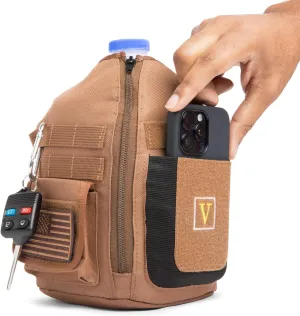 Tactical Gallon Sleeve - Gallon Jug Water Bottle Holder for Camping, Survival Gear, and Emergency Preparedness - Insulated, Molle Pouch, and Versatile Fit - Ideal for Hiking and Gym
