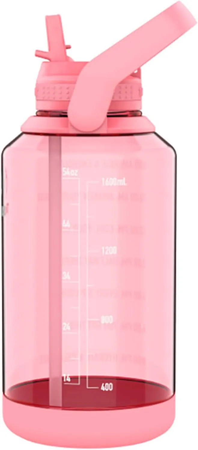 Takeya 885395541433 Tritan Bottle, Straw Lid and Extra Large Carry Handle Flutter Pink 64oz
