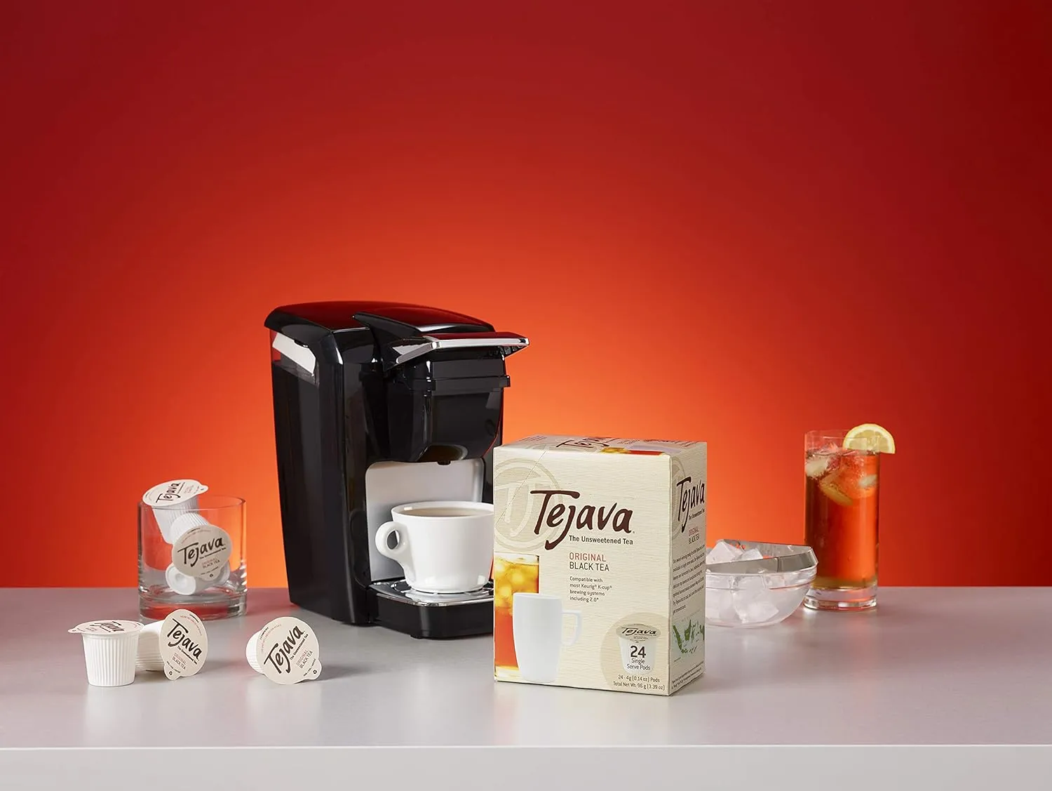 Tejava Original Unsweetened Black Tea Pods, Award-Winning Tea, 100% recyclable Single Serve Cups (24 Pack)