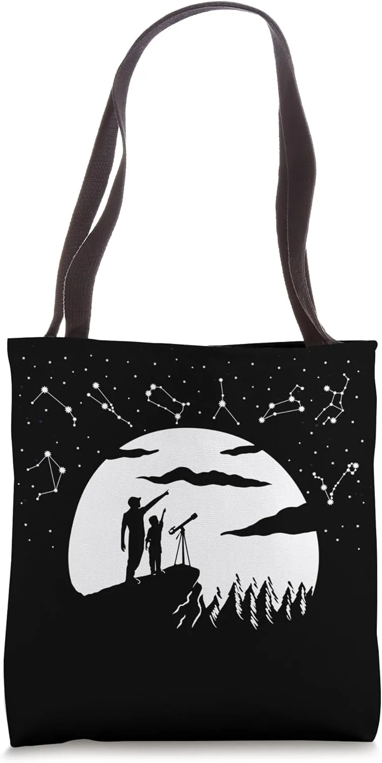 Telescopes Binoculars planets science Observatory Astronomy Tote Bag